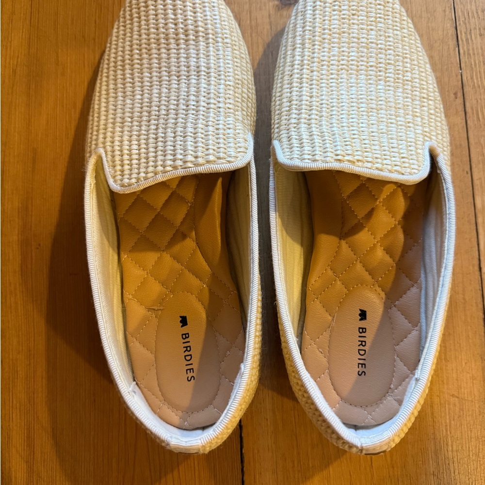 Birdies Textured Cream Flats